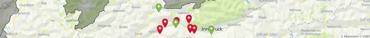 Map view for Pharmacies emergency services nearby Pfaffenhofen (Innsbruck  (Land), Tirol)